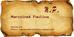 Marcsinek Paulina névjegykártya